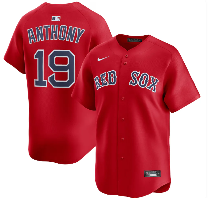 Roman Anthony Boston Red Sox Red Alternate Limited Player Jersey