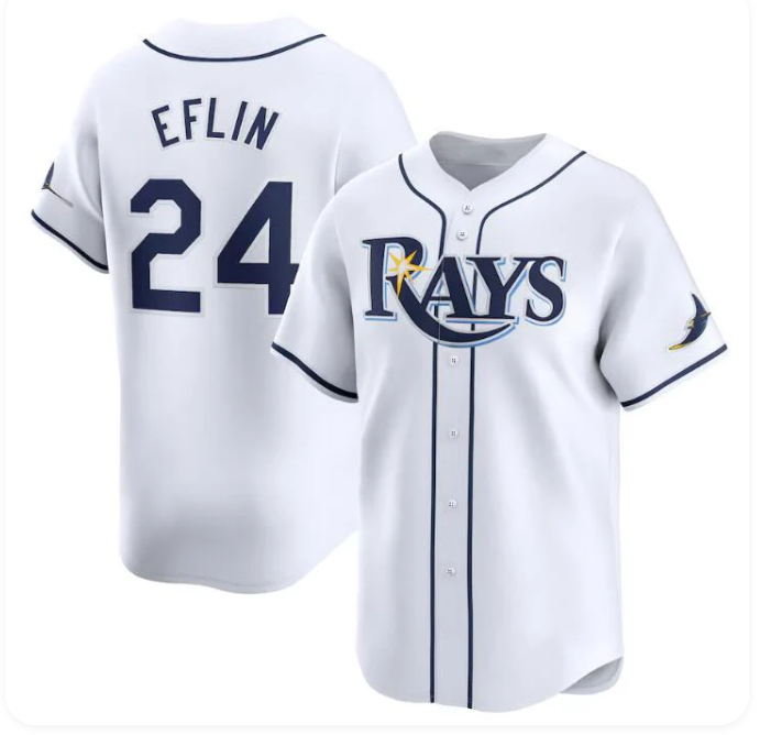 Tampa Bay Rays Men's Nike #24 Home Limited Stitched Jersey – White
