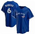 Men's Toronto Blue Jays Alek Manoah #6 Royal Blue Alternate Cool Base Stitched Jersey