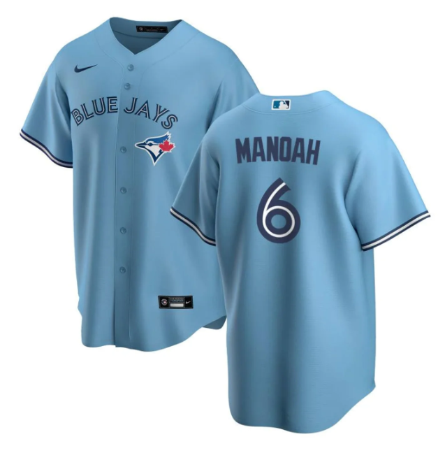 Men's Toronto Blue Jays Alek Manoah #6 Alternate 3 Replica Jersey