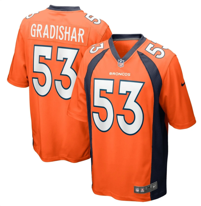 Randy Gradishar #53 Denver Broncos Orange Mile High Collection 1977 Throwback Retired Game Jersey – Nike Men's