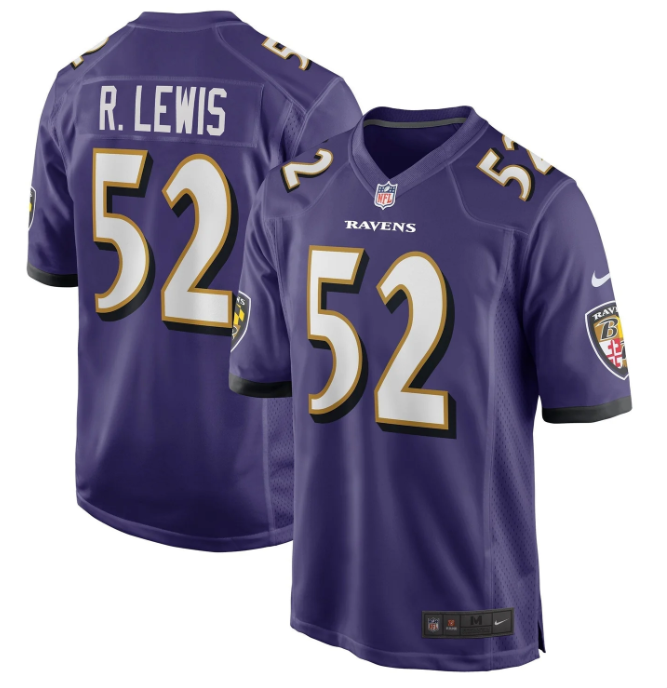Ray Lewis #52 Baltimore Ravens Retired Jersey – Purple