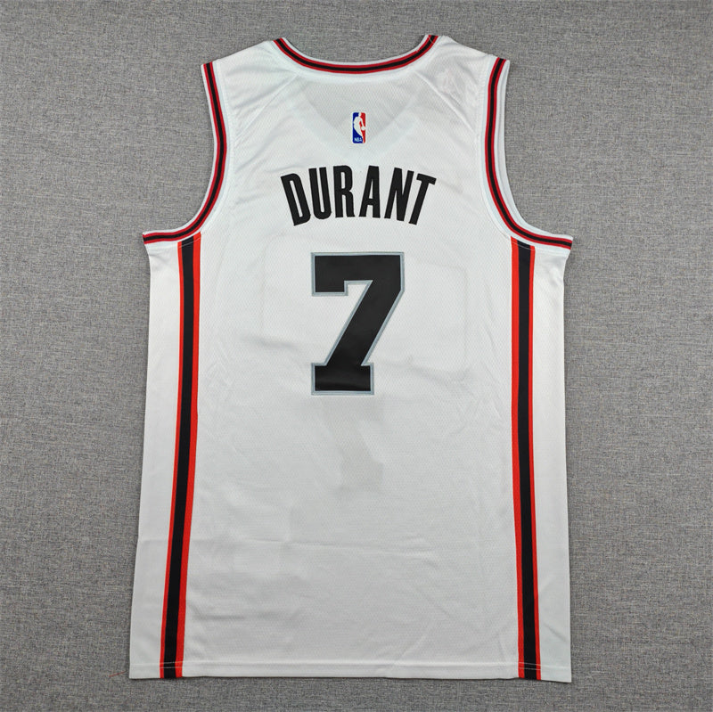 Men's Houston Rockets #7 Durant Nike City Edition Swingman Jersey – White